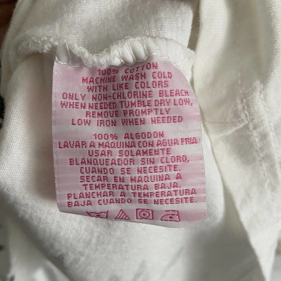 Sea Breeze Size Small Graphic T-Shirt Coverup White with Black Sea Themed Print - Picture 4 of 9